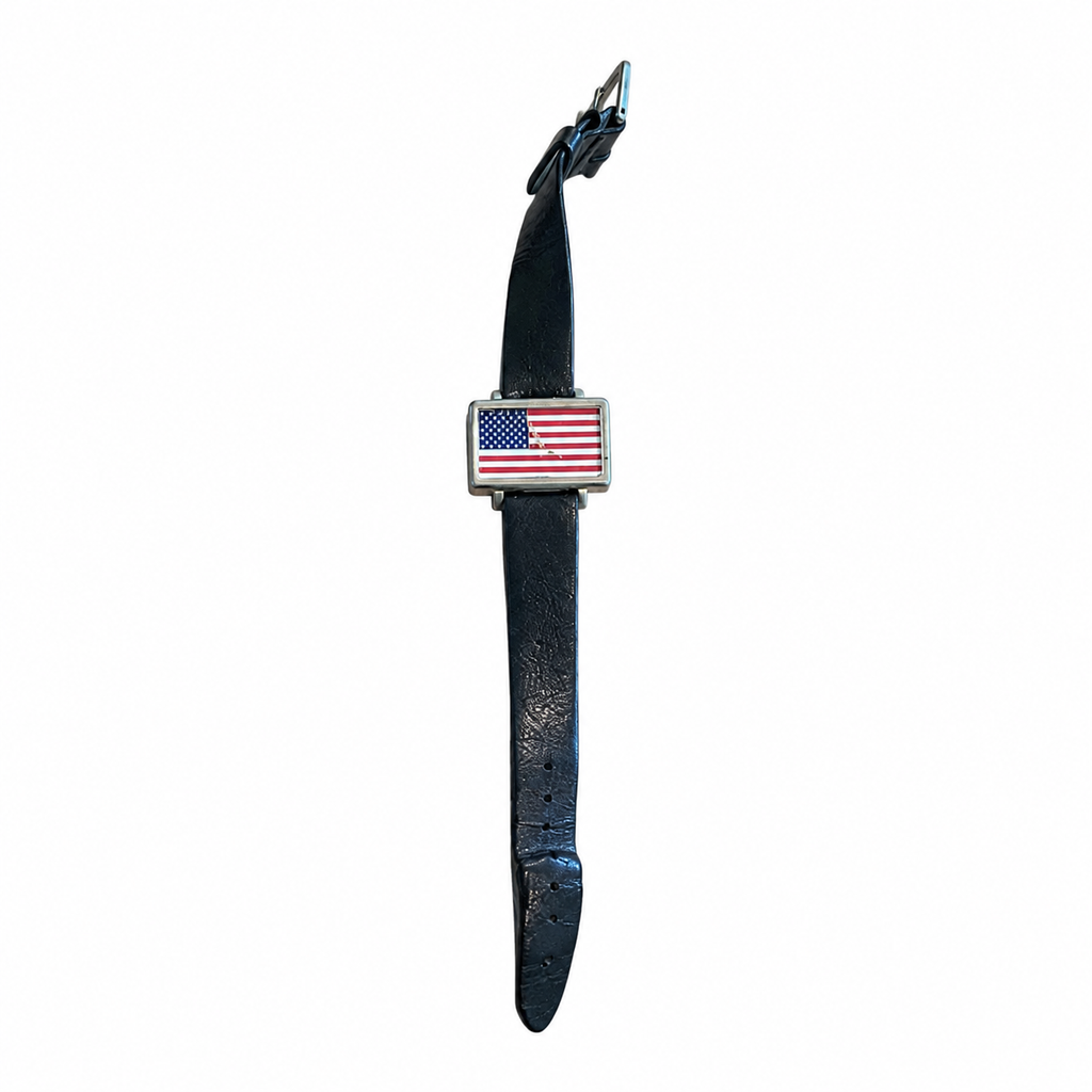 Vintage American Flag Rectangular Quartz Wristwatch with - Battery Required