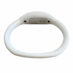 Vintage White Digital LCD Bangle Bracelet Watch - Battery Required