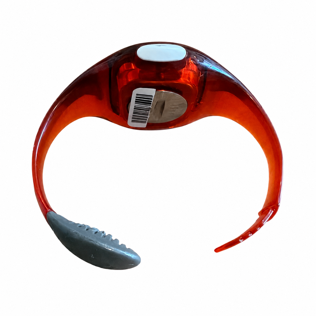 Vintage Nike Retro Translucent Red Orange Digital LCD Cuff - Battery Required