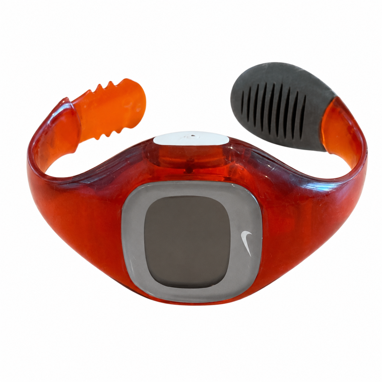 Vintage Nike Retro Translucent Red Orange Digital LCD Cuff - Battery Required