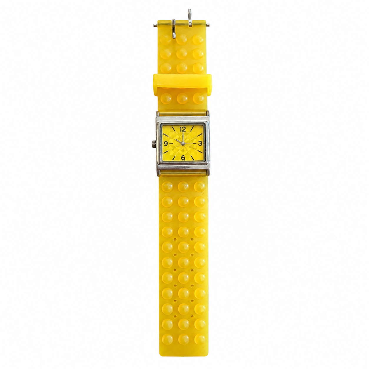 Vintage Mossimo Lego Yellow Square Analog Watch with - Battery Required