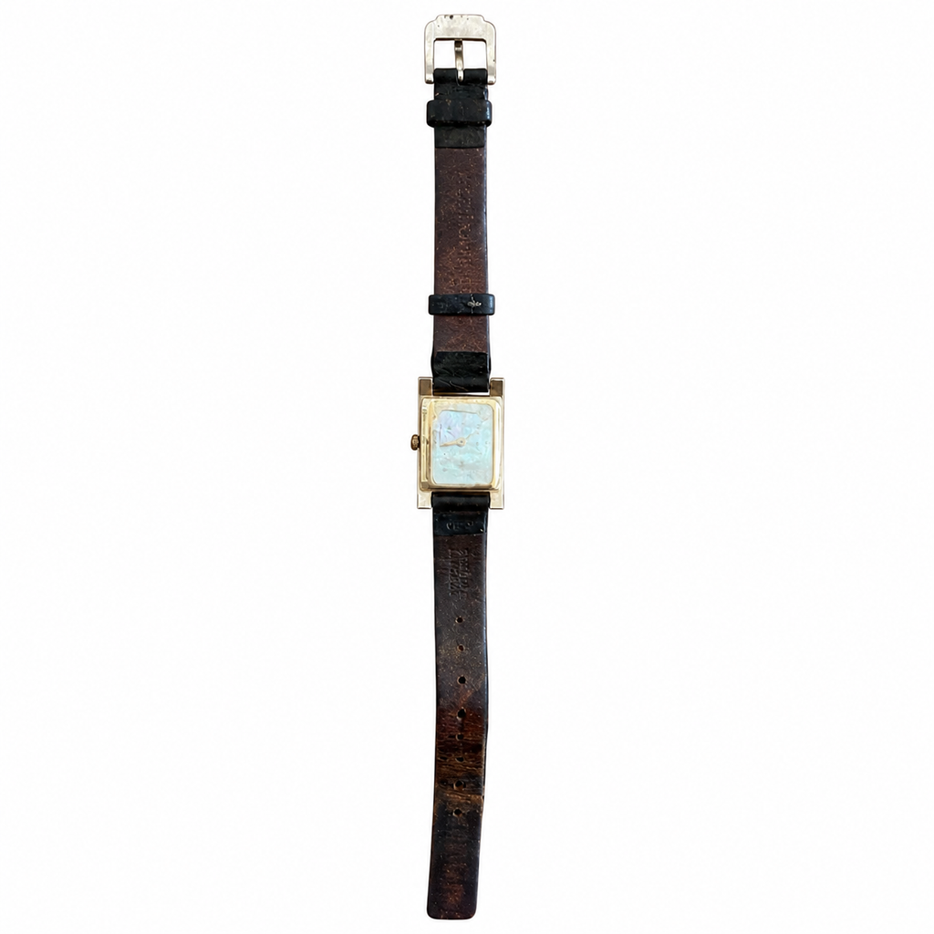 KENNETH Cole Vintage Rectangular Quartz Dress Watch - White - Battery Required