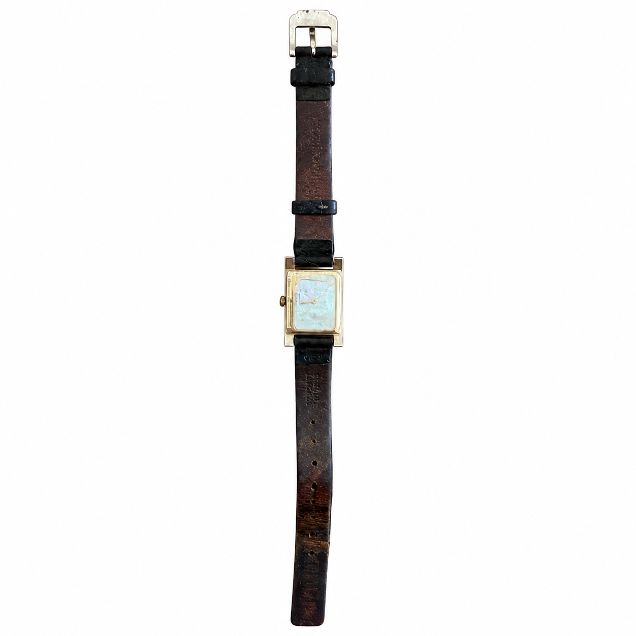 KENNETH Cole Vintage Rectangular Quartz Dress Watch - White - Battery Required