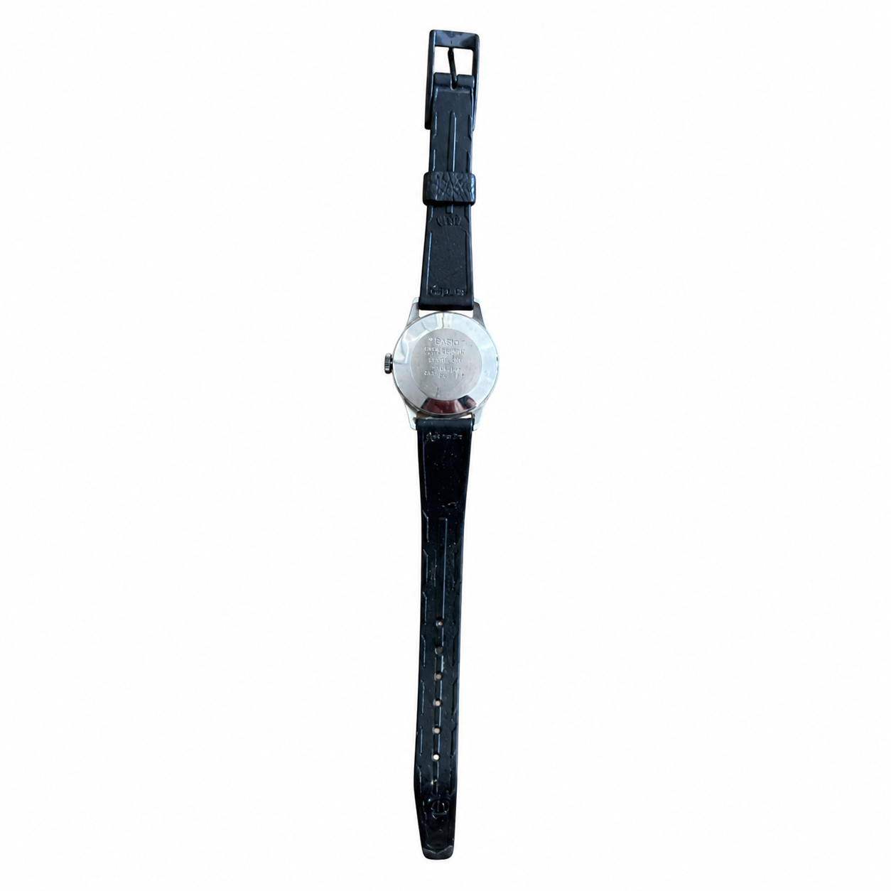 Vintage Men's Mechanical Hand-Wind Watch - White Dial Black - Winding Required