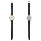Vintage Sharp Classic Quartz Watch - Gold/White Dial with - Battery Required
