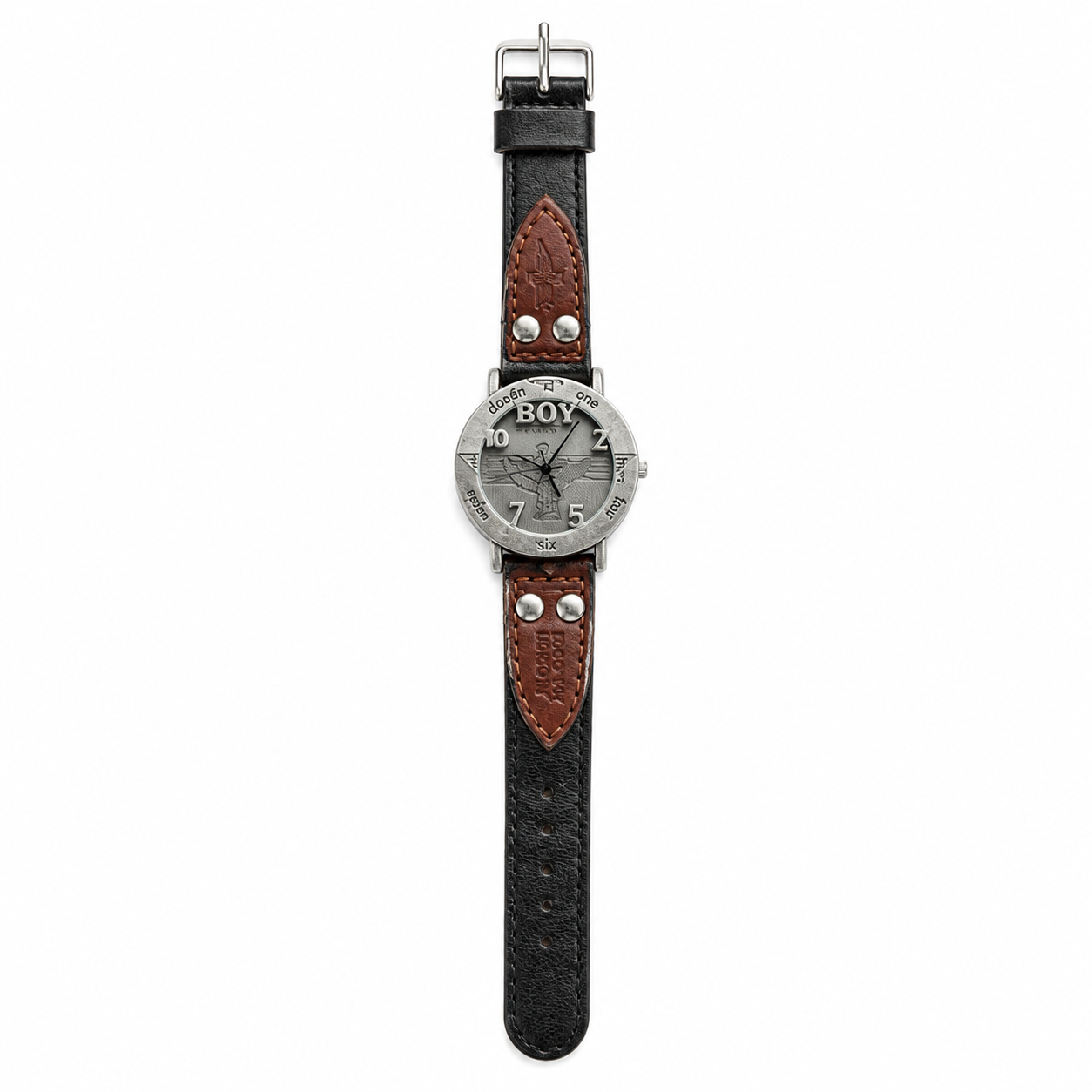 Vintage BOY London Retro Club Culture Quartz Watch - Studded - Battery Required
