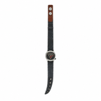 Vintage GUESS Triangle Logo Quartz Watch - Black Leather - Battery Required