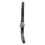 Vintage GUESS Triangle Logo Quartz Watch - Black Leather - Battery Required