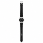 Vintage Regal Quartz Analog Watch - Black Dial & Leather - Battery Required