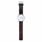 Vintage Nixon The Sentry 38 Leather Quartz Watch - White - Battery Required