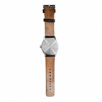 Vintage Nixon The Sentry 38 Leather Quartz Watch - White - Battery Required