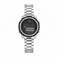 Vintage Pulsar World Time Digital 100M Watch - Stainless - Battery Required