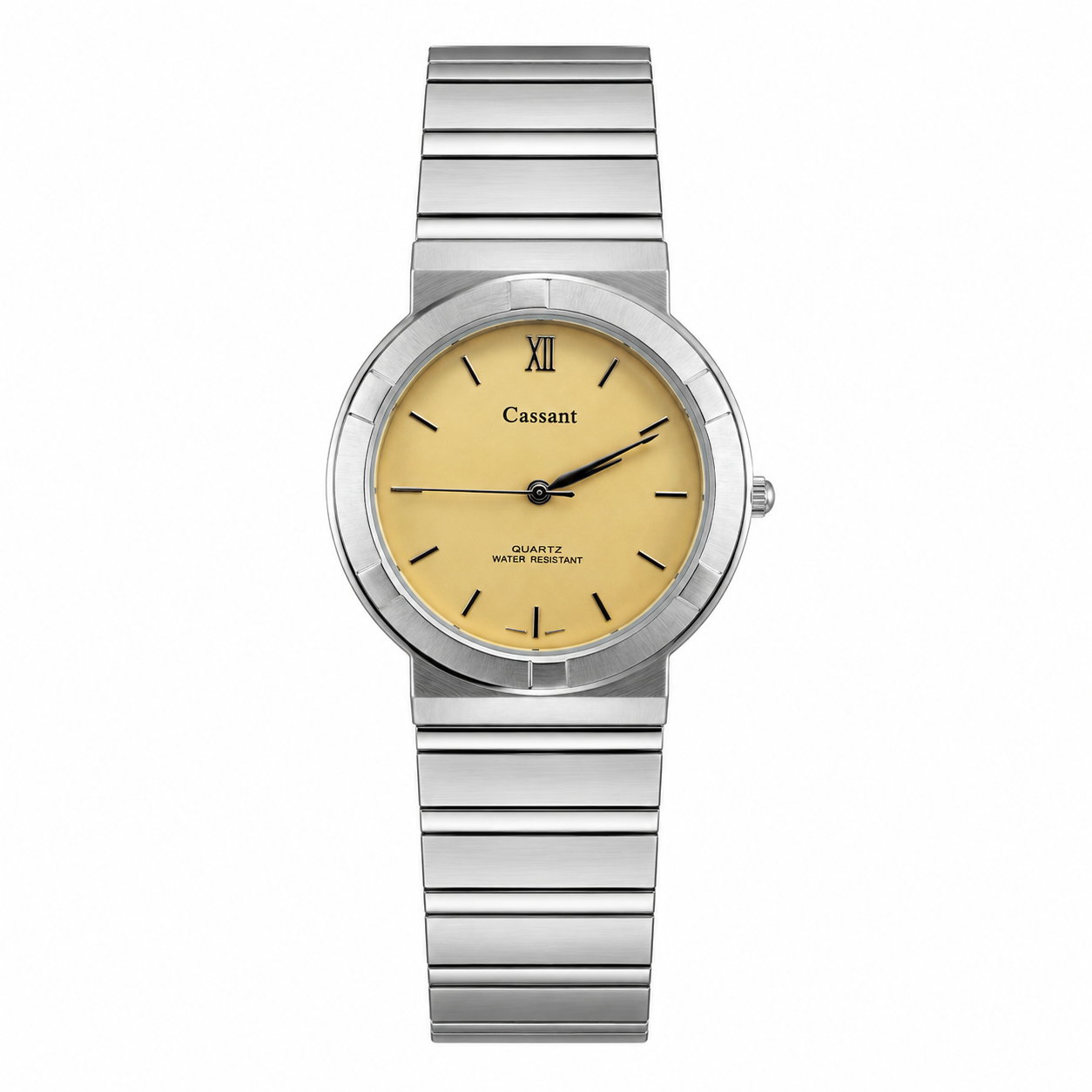 Vintage Cassant Quartz Water Resistant Watch - Gold Dial - Battery Required