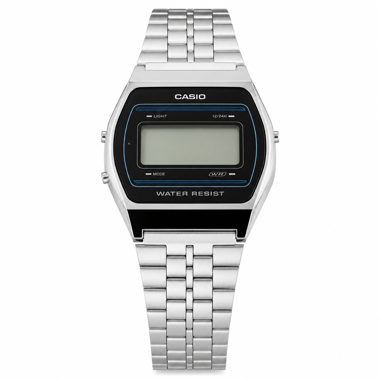 Casio Vintage Digital Water Resistant Watch - Silver-Tone - Battery Required