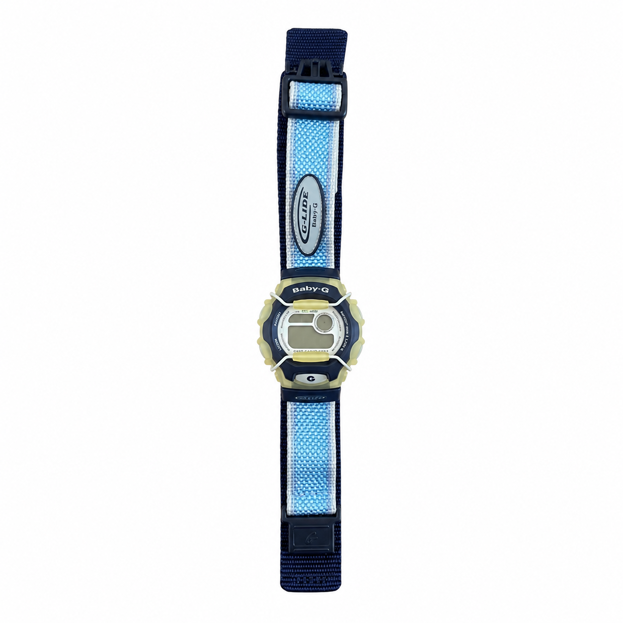 Vintage Casio Baby-G BG-341 G-LIDE Digital Watch - Blue/Green - Battery Required