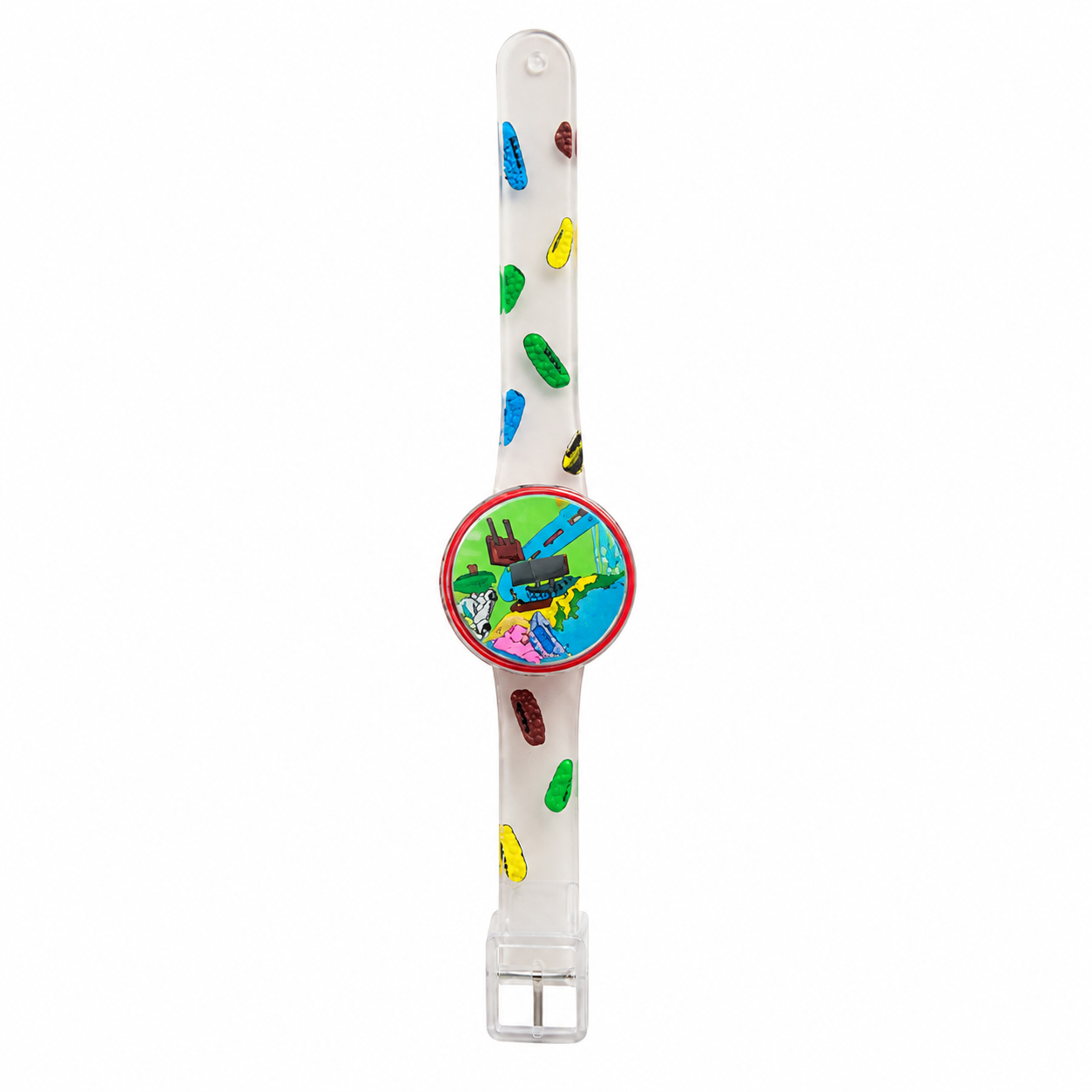 Vintage Disney Goofy Skateboarding Digital Watch - Clear - Battery Required