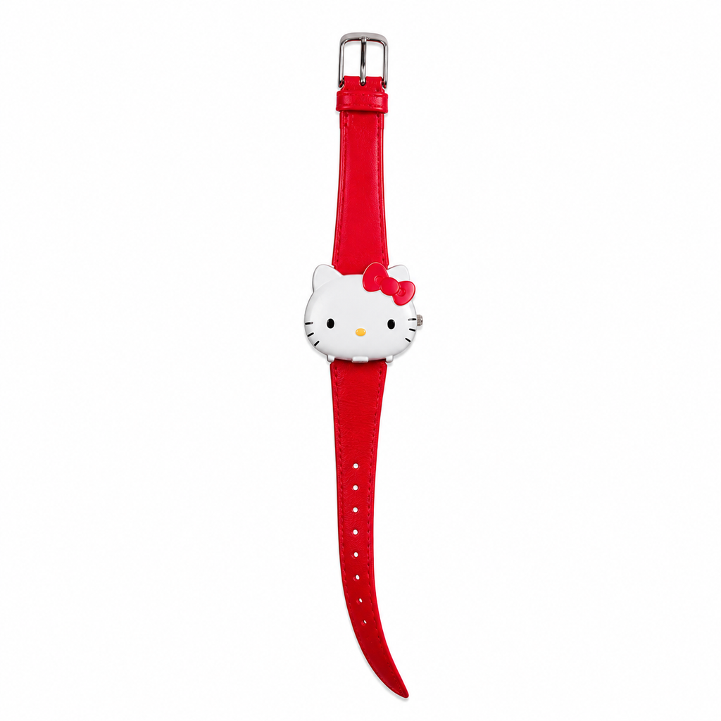 Vintage Sanrio Hello Kitty Flip-Top Locket Watch - Red & - Battery Required