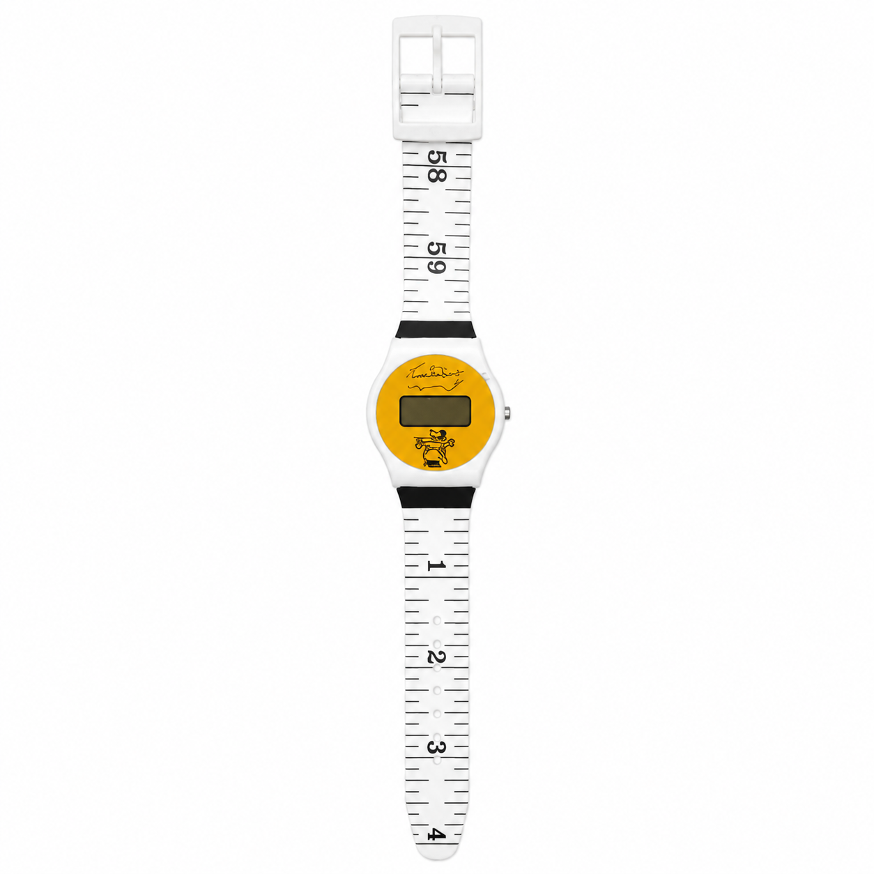 Vintage Measuring Tape Fitness Digital Novelty Watch - Battery Required