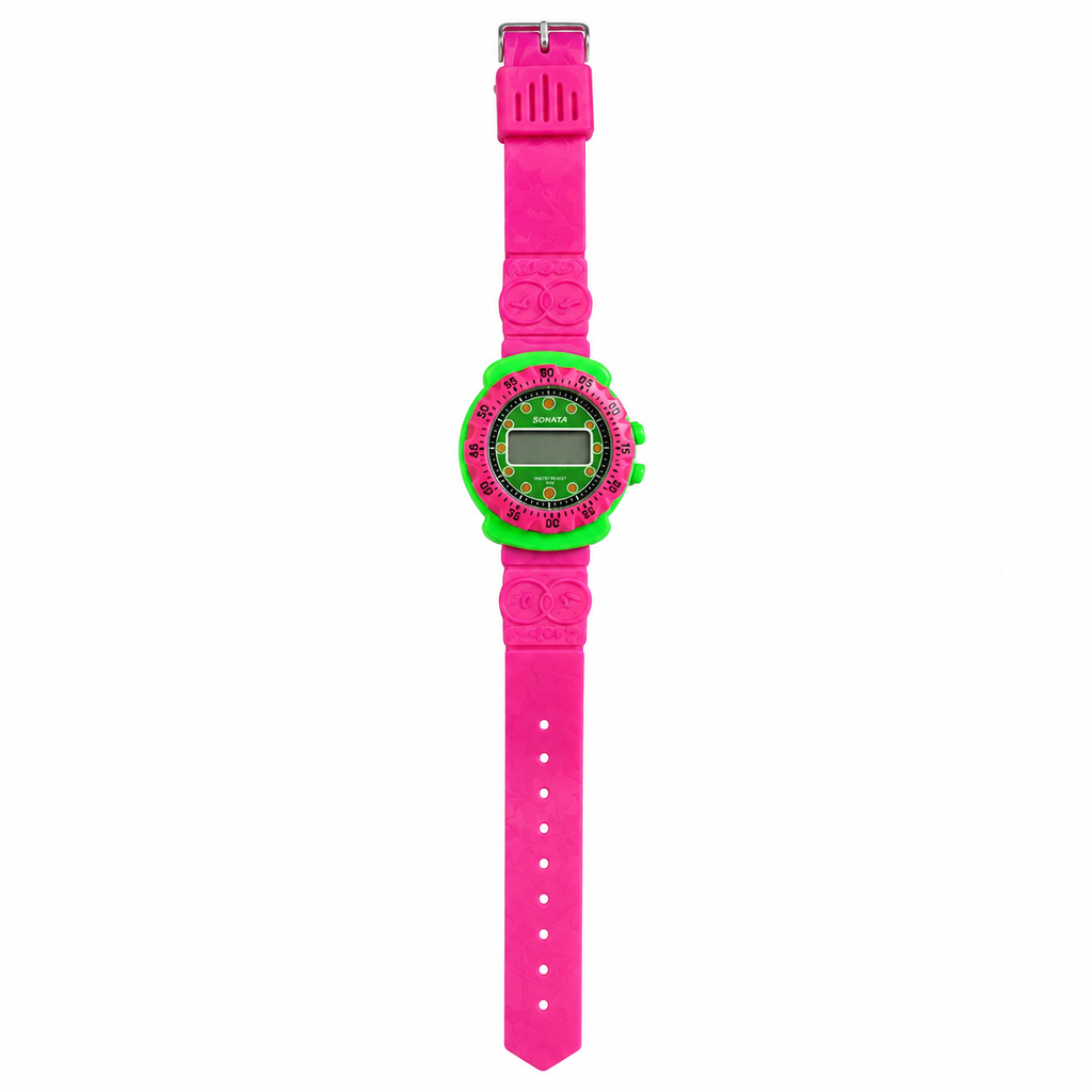 Vintage Bongo Digital Sport Watch - Hot Pink/Lime Green - Battery Required