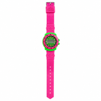 Vintage Bongo Digital Sport Watch - Hot Pink/Lime Green - Battery Required
