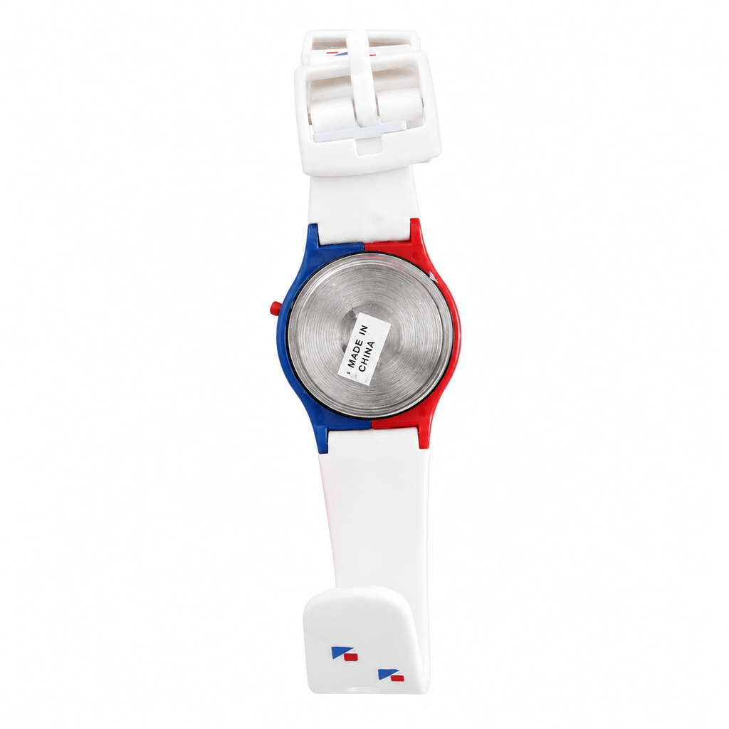 Vintage Jordache Digital Quartz Watch - Red/Blue/White - Battery Required