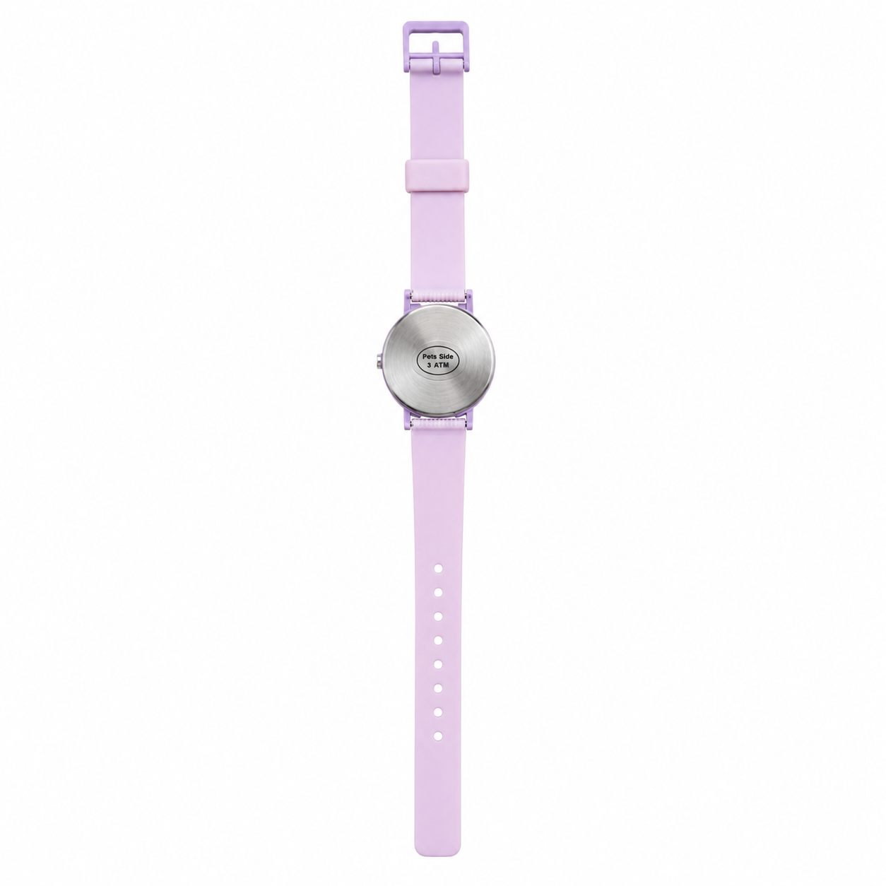Vintage Lavender Purple Abstract Dial Silicone Strap Quartz - Battery Required
