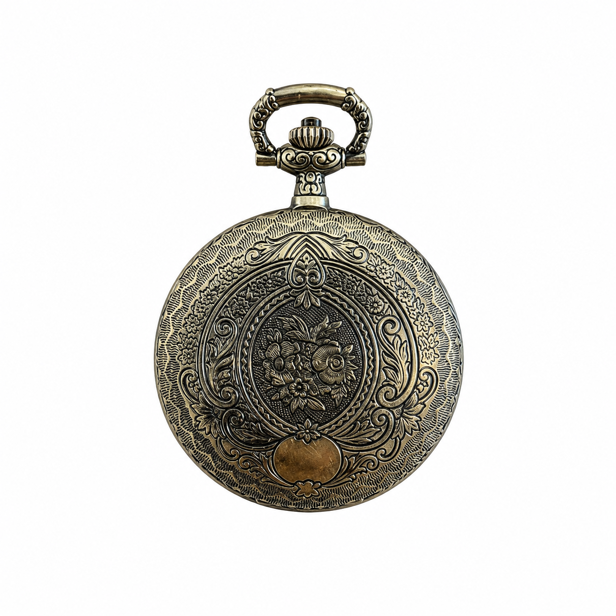 Vintage Aurerie Quartz Antique Bronze Sailing Ship Pocket - Battery Required