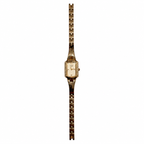 Vintage Citizen Rectangular Crystal-Accent Gold-Tone - Battery Required