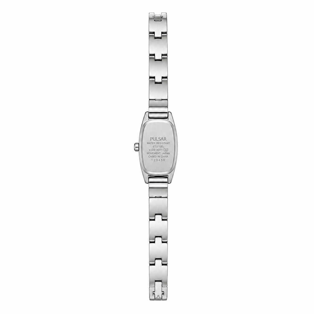 Vintage Pulsar Tonneau Champagne Dial Silver-Tone Bracelet - Battery Required