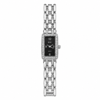 Vintage Relic Rectangular Black Dial Crystal-Accent Bracelet - Battery Required