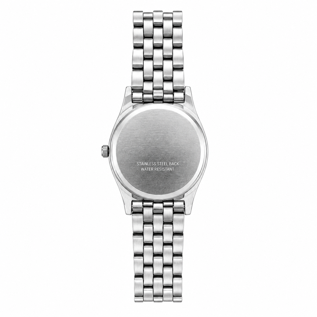 Vintage Edward Lynn Quartz Sports Watch - Silver/Black Dial - Battery Required