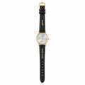 Vintage Sharp Arabic Numeral Quartz Watch - Gold/White Dial - Battery Required