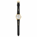 Vintage Sharp Arabic Numeral Quartz Watch - Gold/White Dial - Battery Required