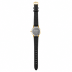 Vintage Sharp Arabic Numeral Quartz Watch - Gold/White Dial - Battery Required
