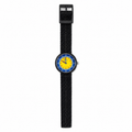 Vintage Colorful Time Teacher Quartz Watch with Black Nylon - Battery Required