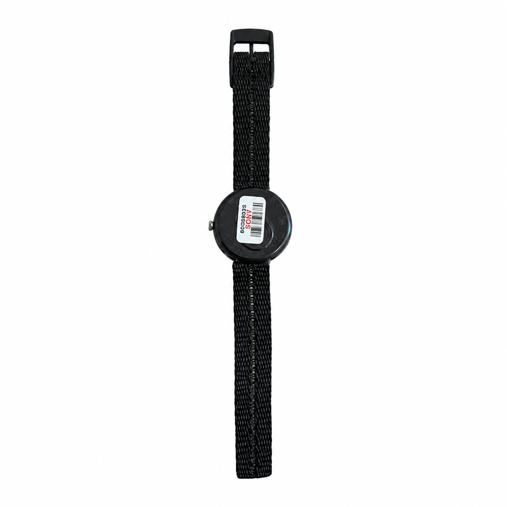 Vintage Colorful Time Teacher Quartz Watch with Black Nylon - Battery Required