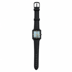 Vintage Rectangular Black & Gold-Tone Minimalist Quartz Watch - Battery Required