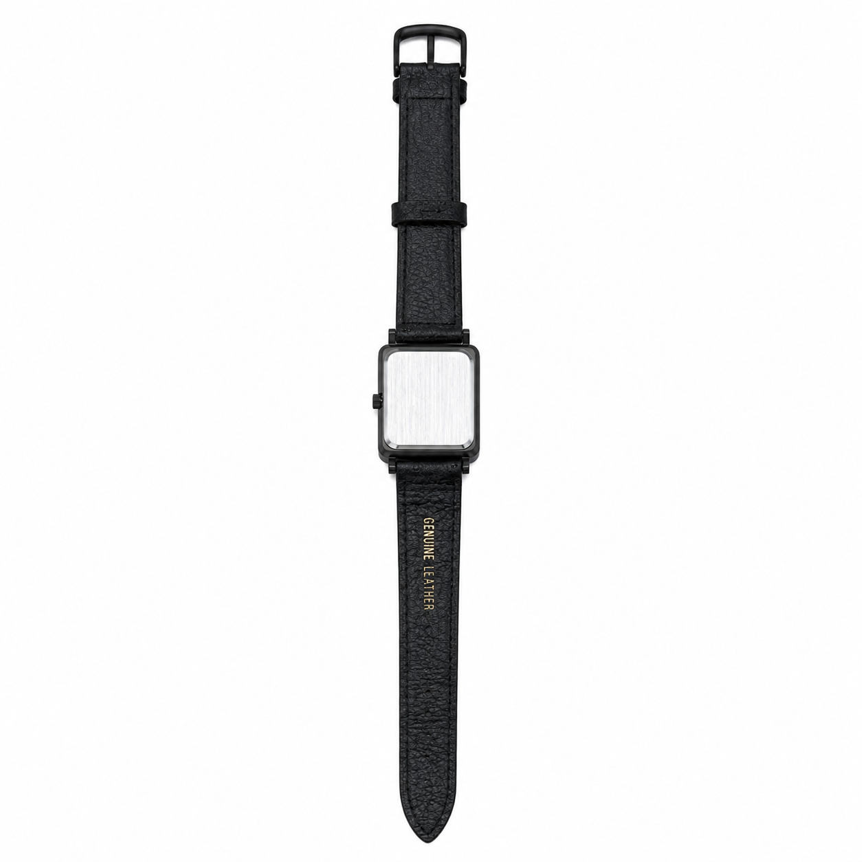 Vintage Rectangular Black & Gold-Tone Minimalist Quartz Watch - Battery Required