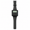 Vintage Milan Black Digital Alarm Calculator Wristwatch - Battery Required