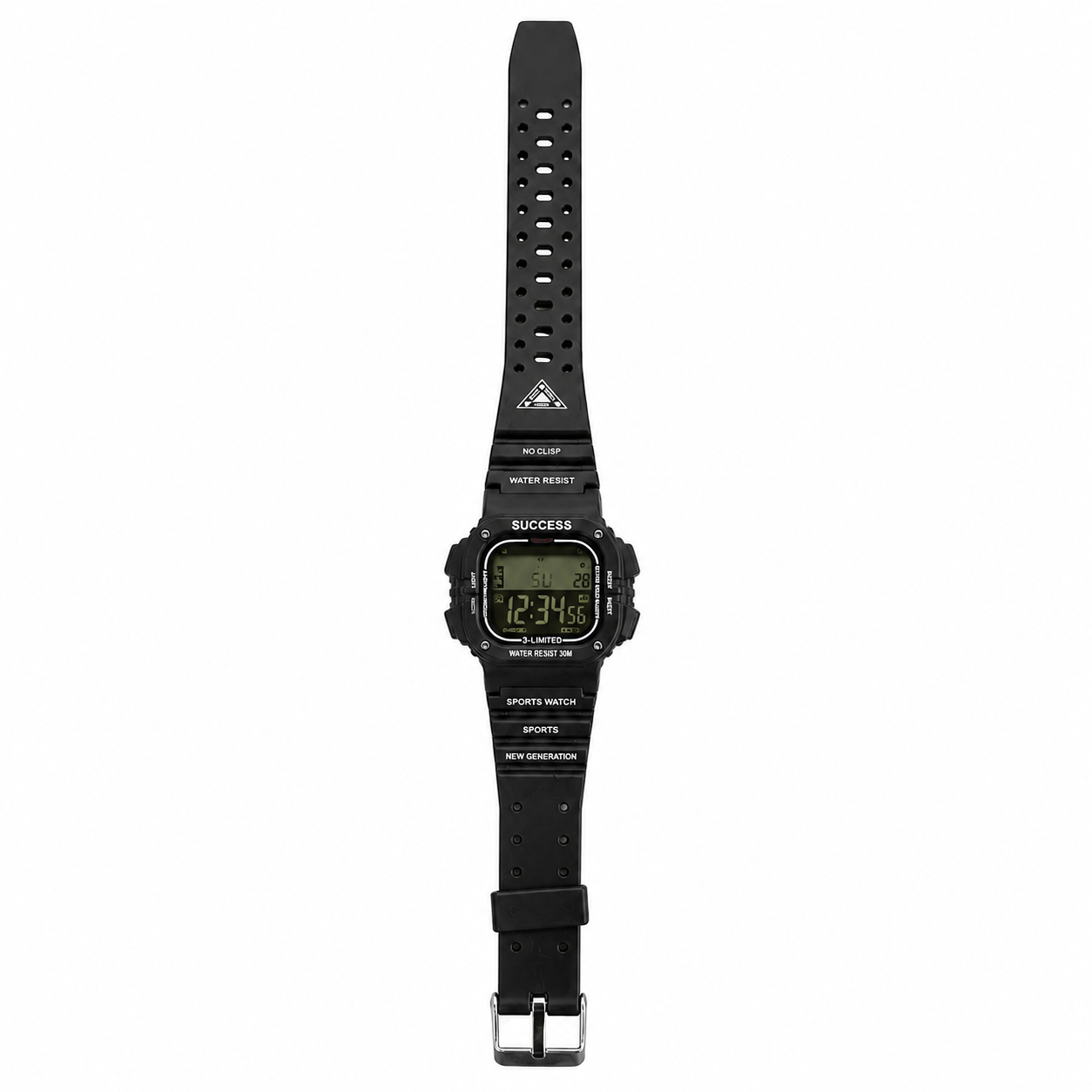 Vintage SUCCESS Black World Time Digital Sports Watch - Battery Required