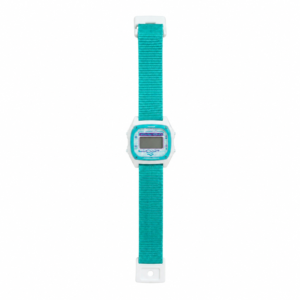 Vintage Aqua Fabric Strap Digital Sports Wristwatch - Battery Required