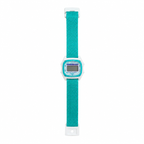 Vintage Aqua Fabric Strap Digital Sports Wristwatch - Battery Required