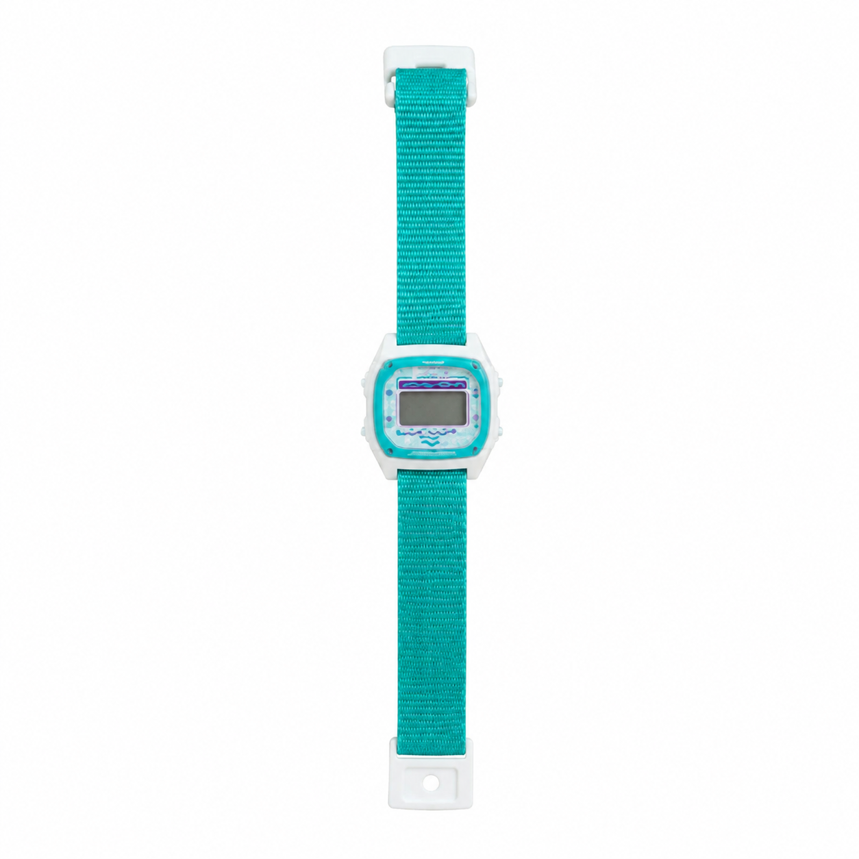 Vintage Aqua Fabric Strap Digital Sports Wristwatch - Battery Required