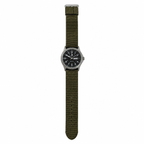 Vintage Military Quartz Field Watch with Day-Date & Olive - Battery Required