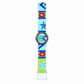 Vintage Colorful Geometric Fabric Strap Quartz Wristwatch - Battery Required