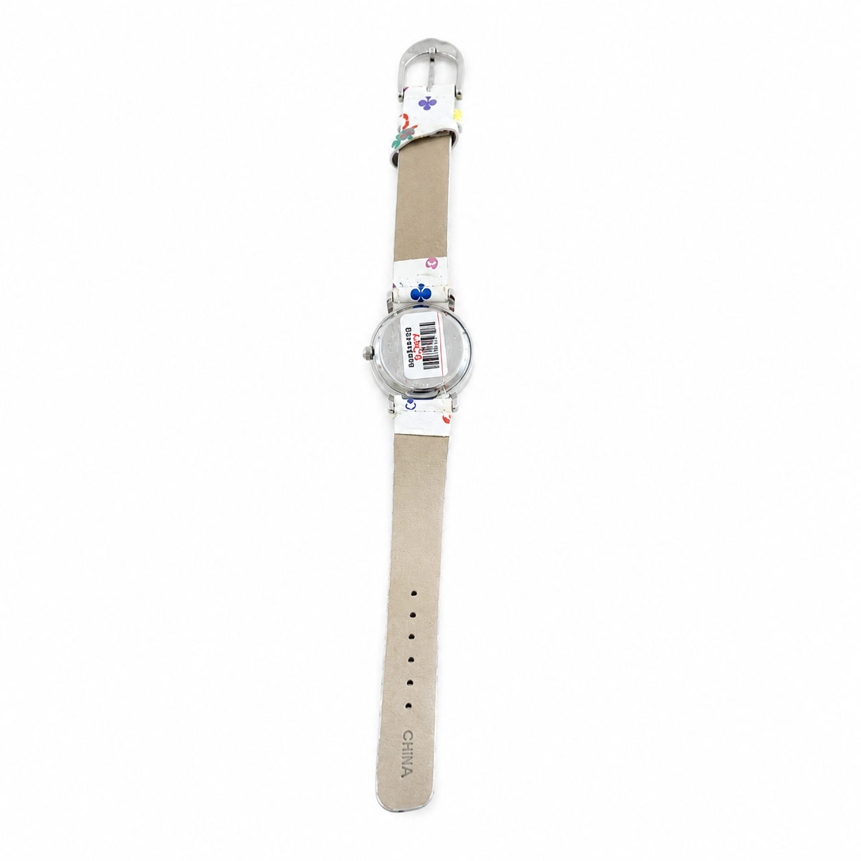 Vintage Playing Card Suit Print Quartz Wristwatch - Battery Required