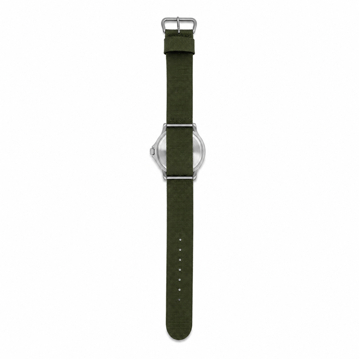Vintage Military Quartz Field Watch with Day-Date & Olive - Battery Required