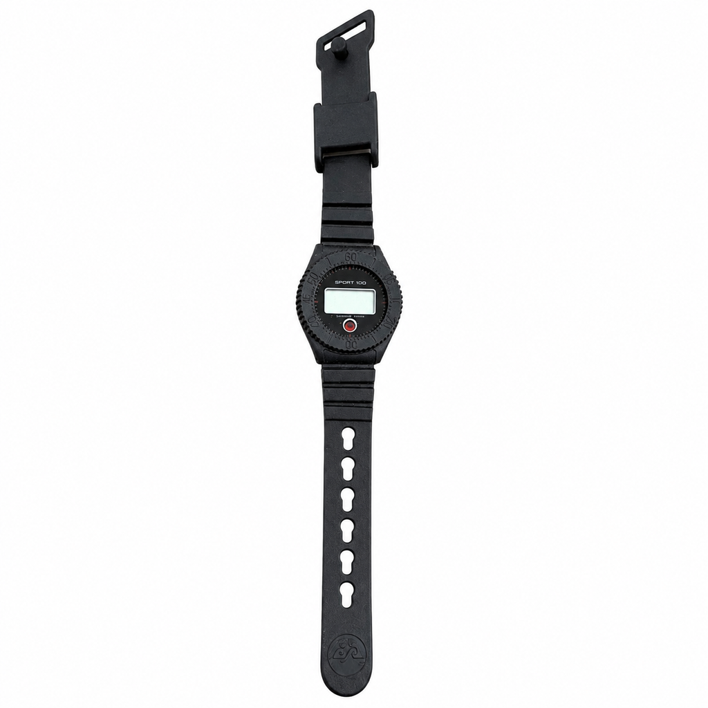 Vintage Sport 500 Black Digital Diver-Style Watch - Battery Required