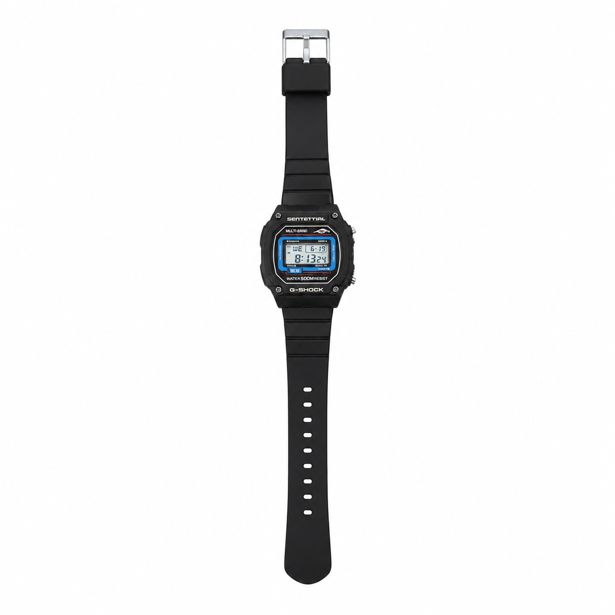 Vintage Hollywood C-Shock WP-34 Black Digital Sports Watch - Battery Required
