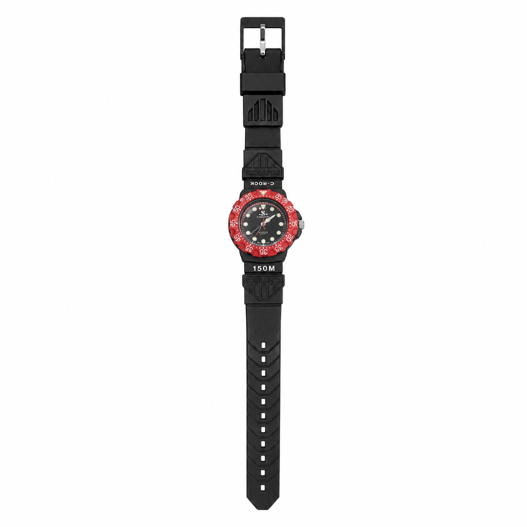 Vintage G-ROCK Black & Red 150M Quartz Sports Wristwatch - Battery Required